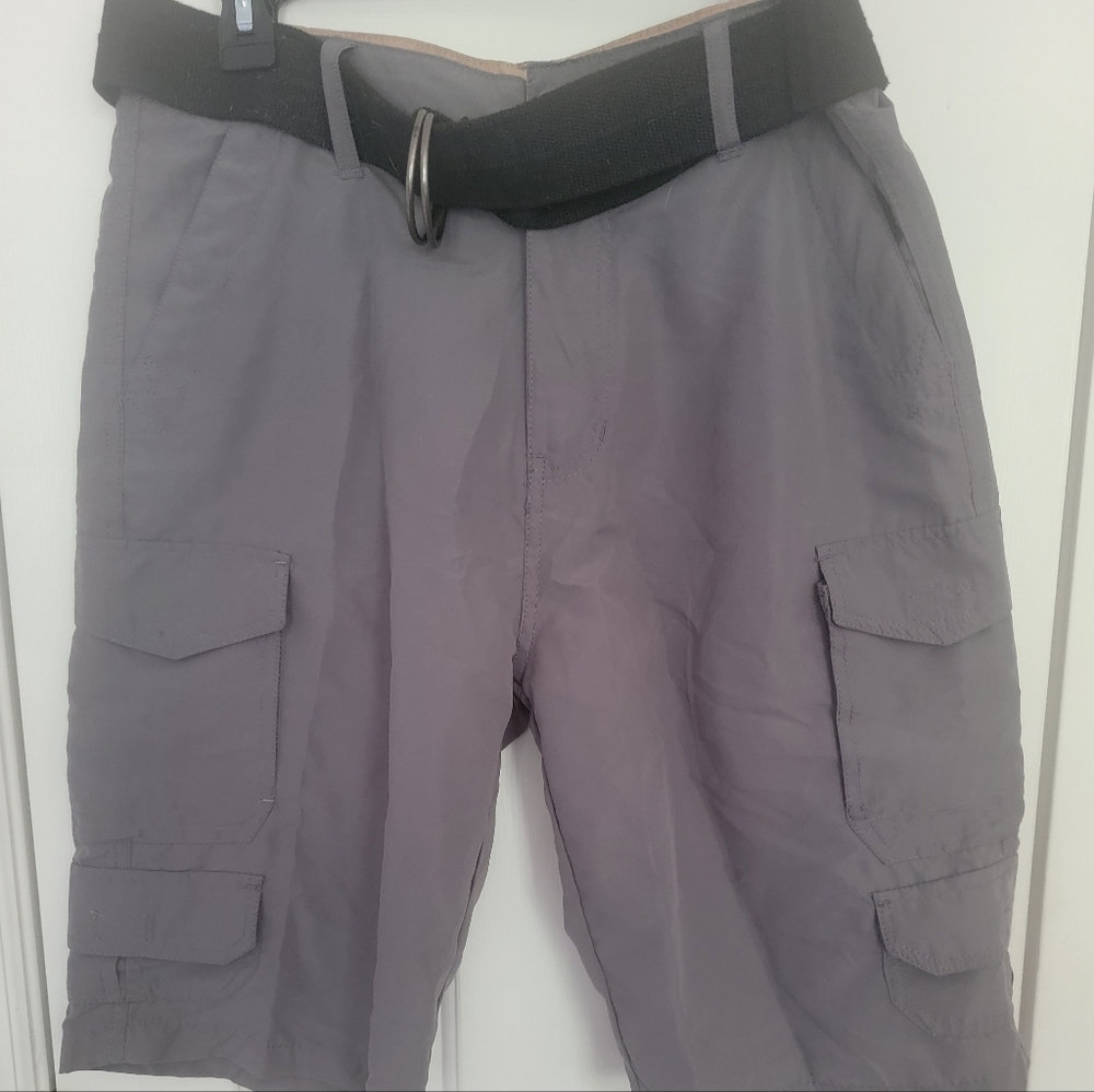 Plugg Men’s Size 29 Gray Cargo Shorts Measures